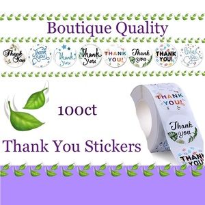 100ct~ 1” Thank You Design Stickers (Boutique) 💐🆕💐 (2 For $12) or (4 For $20)